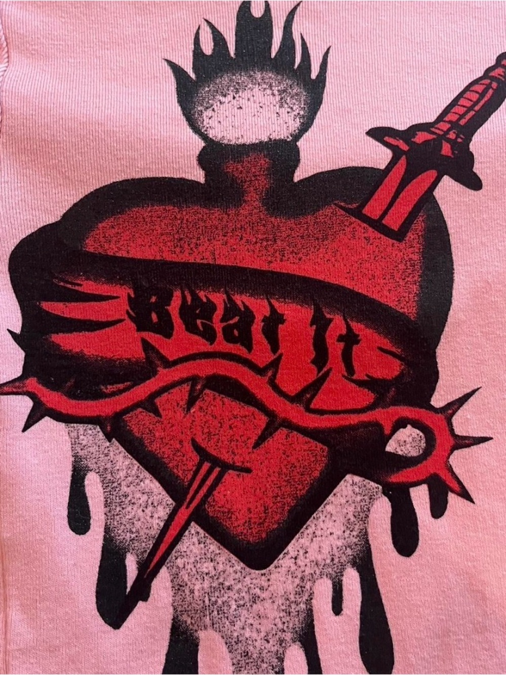 Urban Outiftters pink + red graphic heart tee - Picture 3 of 4
